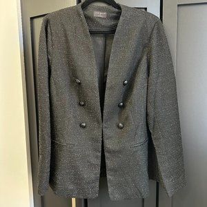 Brand new Knit Tweed Collarless Blazer